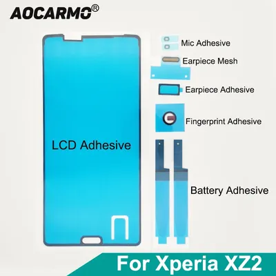 Aocarmo-Autocollant de batterie LCD avant adhésif pour SONY Xperia XZ2 autocollant d'empreintes