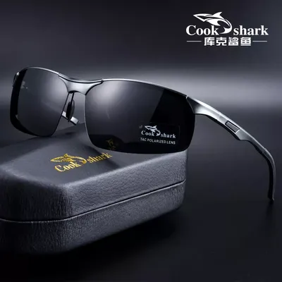Cook Shark – lunettes de soleil en aluminium et magnésium pour hommes polarisées HD pour la