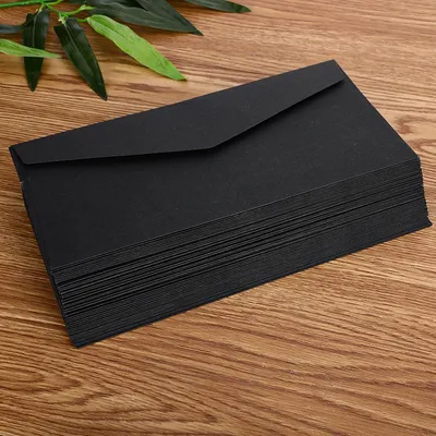 Enveloppe en papier artisanal rétro enveloppe noire et blanche lettre de carte postale cadeau de