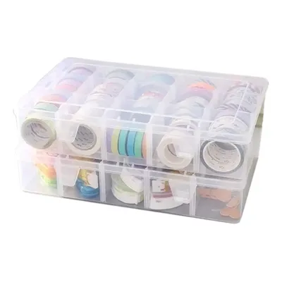 Boîte de rangement transparente pour bande Washi organisateur d'artisanat fournitures artistiques