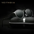 VEITHDIA – lunettes de soleil rondes unisexes revêtement polarisé miroir lunettes de sport pour