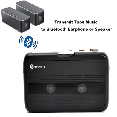 Lecteur de cassette stéréo baladeur avec radio FM émetteur compatible Bluetooth lecteur de