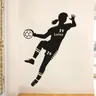 Autocollant mural en vinyle personnalisé Handball dehors fille Handballerin n'importe quel nom et