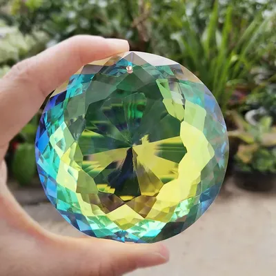 Prisme en cristal de 76MM lustre suspendu en verre accessoires de décoration de jardin de mariage