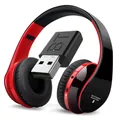 Casque de jeu Bluetooth sans fil avec microphone casque adaptateur prise en charge de la carte