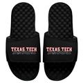 Men's ISlide Black Texas Tech Red Raiders Basketball Stacked Slide Sandals