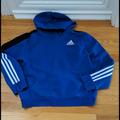 Adidas Shirts & Tops | Boys Adidas Hooded Sweatshirt. Size Large 14-16 | Color: Black/Blue | Size: Lb