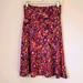 Lularoe Skirts | Lularoe Floral Paisley Skirt | Color: Orange/Purple | Size: S