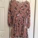 Anthropologie Dresses | Anthropologie Entro Floral Print Dress M Euc | Color: Green/Pink | Size: M