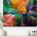 The Twillery Co.® Gerard Colorful & Dark Gradient Clouds - Graphic Art on Canvas in Green/Orange/Pink | 12 H x 20 W x 1 D in | Wayfair