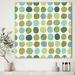 East Urban Home Geometric Green Circle I - Wrapped Canvas Painting Print Canvas in Blue/Green | 16 H x 16 W x 1 D in | Wayfair