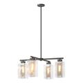 Hubbardton Forge Polaris 4 - Light Outdoor Chandelier Glass in Gray/Black | 13.4 H x 32.2 W x 32.2 D in | Wayfair 364213-SKT-MULT-20-72-ZM0093