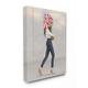 Stupell Industries Woman's Figure Metro Fashion Floral Bouquet Glamour by Ziwei Li - Graphic Art Print Canvas | 30 H x 24 W x 1.5 D in | Wayfair