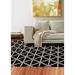 Black 69 x 45 x 0.5 in Area Rug - George Oliver Winget Metro Crossing/Gray Area Rug, Wool | 69 H x 45 W x 0.5 D in | Wayfair