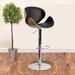 Flash Furniture Murphy Curved Adjustable Height Swivel Bar Stool Wood/Upholstered/Metal in Brown/Gray | 21 W x 20 D in | Wayfair SD-2203-BEECH-GG