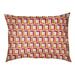 East Urban Home Escala Designer Rectangle Cat Bed Fleece, Polyester in Red/Orange/Brown | 6 H x 42.5 W x 32.5 D in | Wayfair