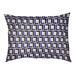 Wrought Studio™ Bonheur Football Luxury Outdoor Dog Pillow Polyester in White/Black/Indigo | 4 H x 28 W x 18 D in | Wayfair