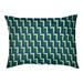 Wrought Studio™ Tuileries Football Luxury Outdoor Dog Pillow Metal in Green/White/Blue | 5 H x 40 W x 30 D in | Wayfair