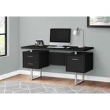 "Computer Desk / Home Office / Laptop / Left / Right Set-Up / Storage Drawers / 60""L / Work / Metal / Laminate / Black / Grey / Contemporary / Modern - Monarch Specialties I 7634"