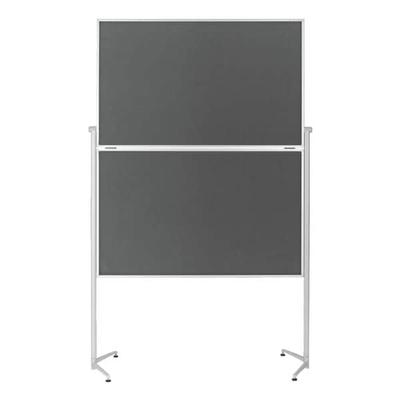 Moderationswand »evolution plus« Filz 120/150 cm klappbar grau, Magnetoplan, 180 cm