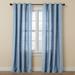 Wide Width Poly Cotton Canvas Grommet Panel by BrylaneHome in Carolina Blue (Size 48" W 45" L) Window Curtain Drape