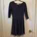 Anthropologie Dresses | Anthropologie Puella 3/4 Sleeve Skater Dress | Color: Blue | Size: M