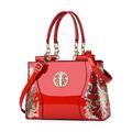 NICOLE & DORIS Patent Leather Handbags for Ladies Hobo Bag Stylish Tote Bag Women Shoulder Bags Exquisite Crossbody Bag Shopper Wedding Evening Bags Red