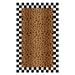 Black 27 x 0.5 in Area Rug - MacKenzie-Childs Cheetah Rug Wool | 27 W x 0.5 D in | Wayfair 350-02715