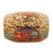 Bungalow Rose Flowers & Papier Mache Decorative Box Lacquer, Wood in Brown/Red/Yellow | 2 H x 4.7 W x 3.6 D in | Wayfair