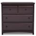 Delta Children Emerson 3 Drawer Chest Wood/Solid Wood in Brown/Green | 37.25 H x 21 W x 35.25 D in | Wayfair W551430-207