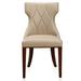 Wildon Home® Hetty Genuine Leather Dining Chair Faux Leather/Upholstered in Brown | 37 H x 21 W x 22 D in | Wayfair