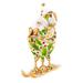 MacKenzie-Childs Patience Brewster Dash Away Santa in Sleigh Ornament in Green/Red/Yellow | 6.75 H x 2.25 W x 6 D in | Wayfair 08-41043