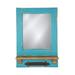 Rosalind Wheeler Lebo Distressed Accent Mirror Wood in Blue | 24 H x 16 W x 4 D in | Wayfair 0A74C894737D46EEAC88A225A5036819
