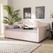 Willa Arlo™ Interiors Ana Daybed Upholstered/Polyester in Pink | 31.3 H x 104 W x 82.7 D in | Wayfair C398EE69EA4540A59AC59676B9F958F6