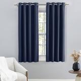 Latitude Run® Jaronda Solid Room Darkening Lined Grommet Single Curtain Panel Polyester in Green/Blue/Navy | 54 H in | Wayfair