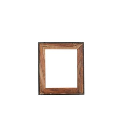 SIT Möbel Wand-Spiegel aus Akazie natur | Altmetall antikschwarz | B 82 x T 3 x H 97 cm | 09290-01 | Serie PANAMA