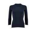 Proskins Women's Slim 3/4 Length Sleeve Anti Cellulite Compression Top T-Shirt, Navy Blue, 14