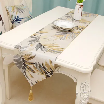 Table de peinture de feuilles brodées table de style nord-américain et européen table de mariage
