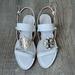 Tory Burch Shoes | Nib Tory Burch Two Band Miller Sandal | Color: Gold/White | Size: 8