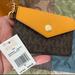 Michael Kors Bags | Michael Kors Keychain Ring Card Case Wallet | Color: Brown/Yellow | Size: Os