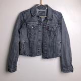 Levi's Jackets & Coats | Black Levi’s Cropped Denim Jacket | Color: Black | Size: M