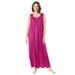 Plus Size Women's Long Tricot Knit Nightgown by Only Necessities in Paradise Pink (Size 1X)