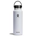 HYDRO FLASK - Water Bottle 1180 ml (40 oz) - Vacuum Insulated Stainless Steel Water Bottle Flask with Leak Proof Flex Cap with Strap - BPA-Free - Wide Mouth - White