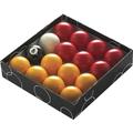 PowerGlide 16 Ball Pool Billiards Set | Reds and Yellows | Tournament | 2" / 51.0mm Diameter | Boxed