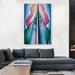 ARTCANVAS Lake George Reflection 1921 by Georgia O-Keeffe - Wrapped Canvas Painting Print Metal in Blue/Green/Pink | 60 H x 40 W x 1.5 D in | Wayfair