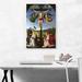 ARTCANVAS The Crucified Christ w/ the Virgin Mary, Saints & Angels 1503 by Raphael - Wrapped Canvas Painting Print Canvas, in Blue/Yellow | Wayfair