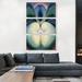 ARTCANVAS Series I White & Blue Flower Shapes 1919 by Georgia O-Keeffe - 3 Piece Wrapped Canvas Painting Print Set Metal in Blue/Green | Wayfair