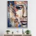 East Urban Home Portrait of a Young Woman IV - Painting Print on Canvas Metal in Blue | 40 H x 30 W x 1.5 D in | Wayfair