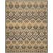 White 24 x 0.63 in Area Rug - Bungalow Rose Nesika Ikat Hand-Knotted Gold/Beige/Brown Area Rug Wool | 24 W x 0.63 D in | Wayfair