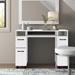 The Twillery Co.® Beauty Salon Workstation Nail Desk w/ Wheels Wood in White | 31 H x 42.5 W x 19.7 D in | Wayfair 746917D4FEEB467CA3D35884FAD3CF2E